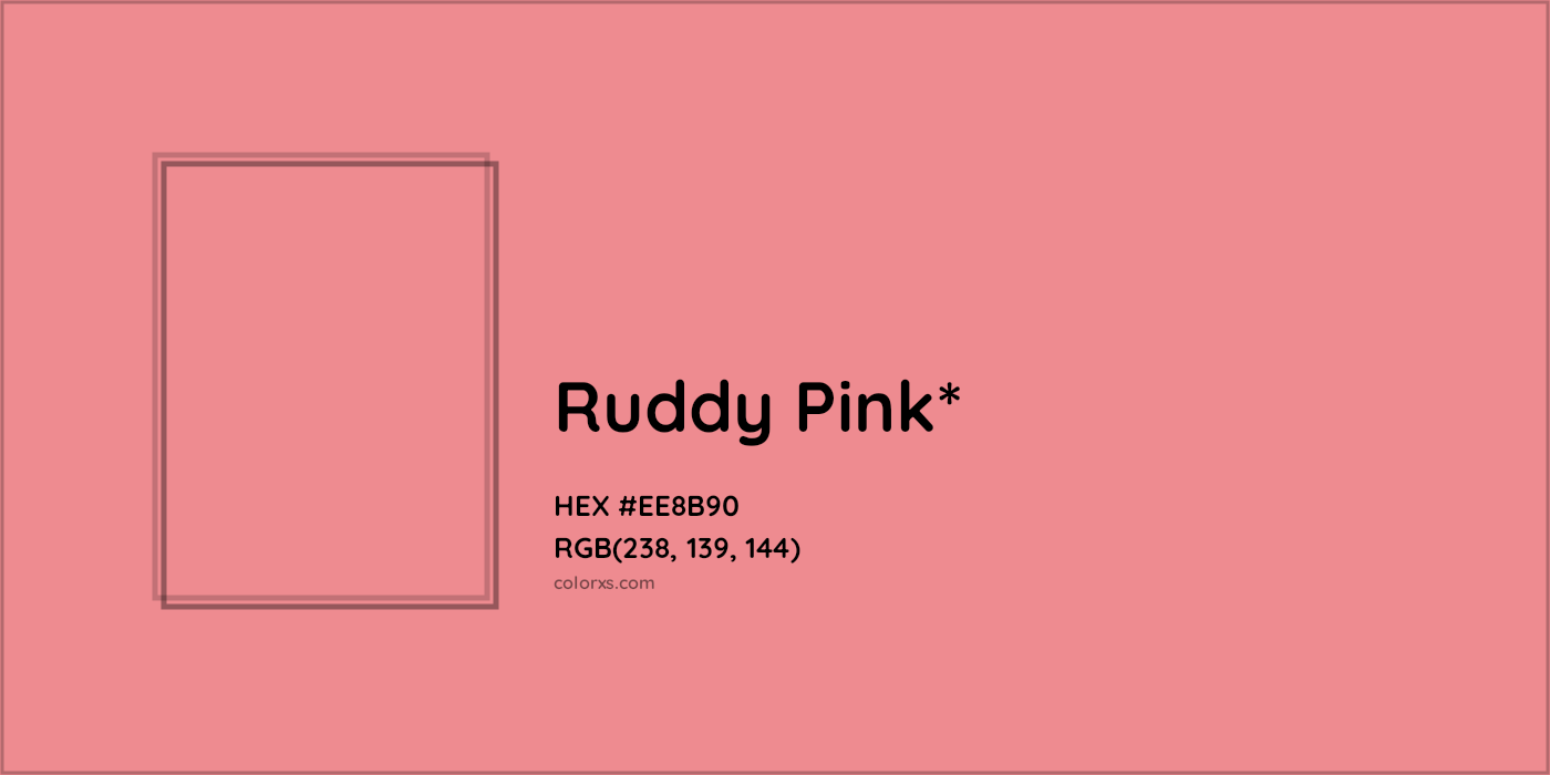 HEX #EE8B90 Color Name, Color Code, Palettes, Similar Paints, Images