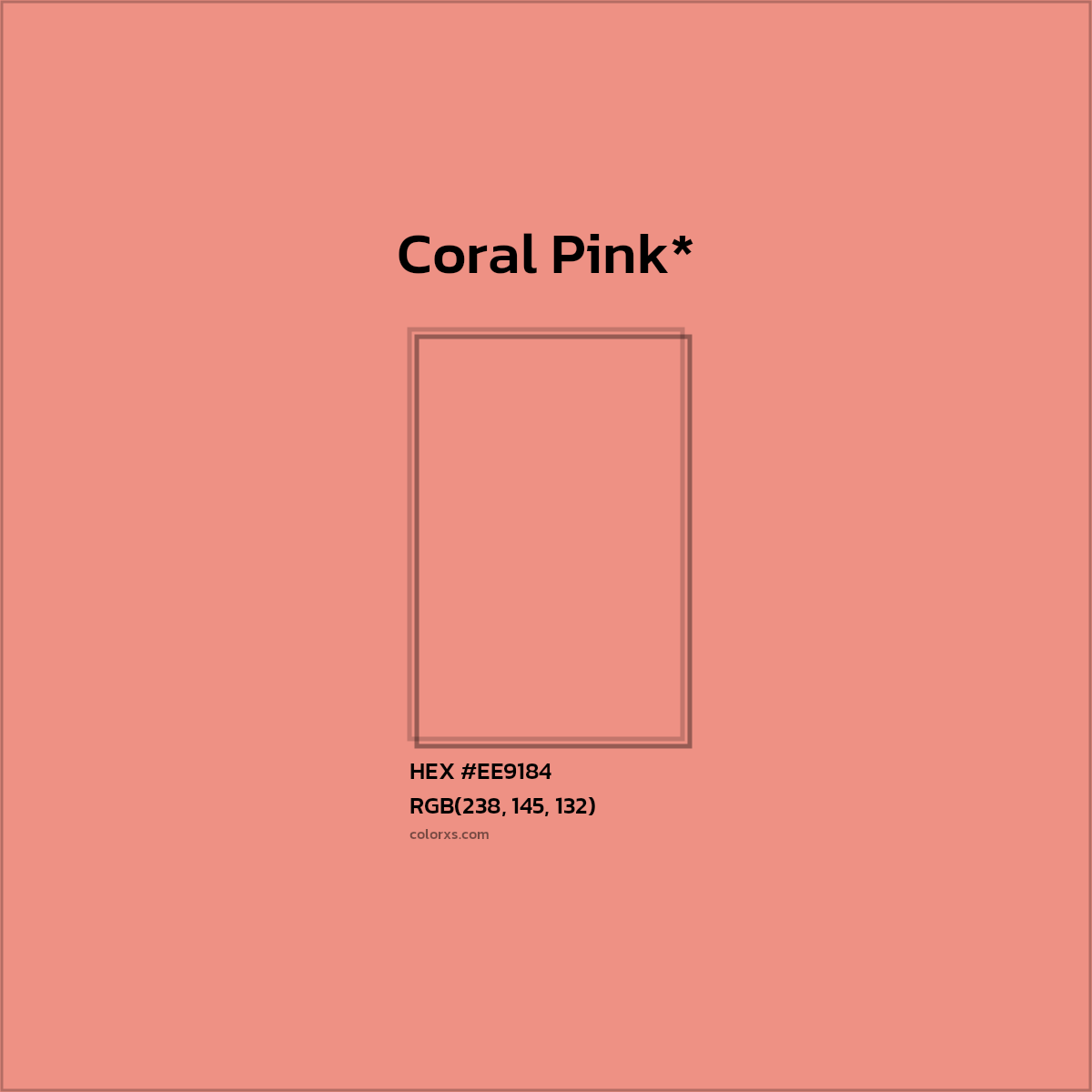 HEX #EE9184 Color Name, Color Code, Palettes, Similar Paints, Images