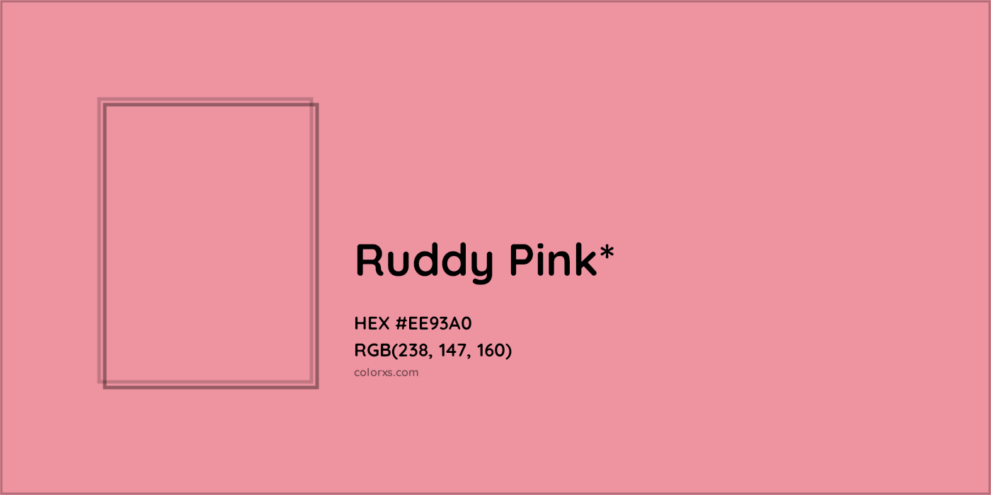 HEX #EE93A0 Color Name, Color Code, Palettes, Similar Paints, Images