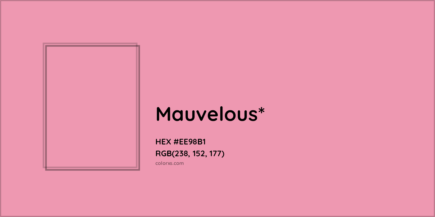 HEX #EE98B1 Color Name, Color Code, Palettes, Similar Paints, Images