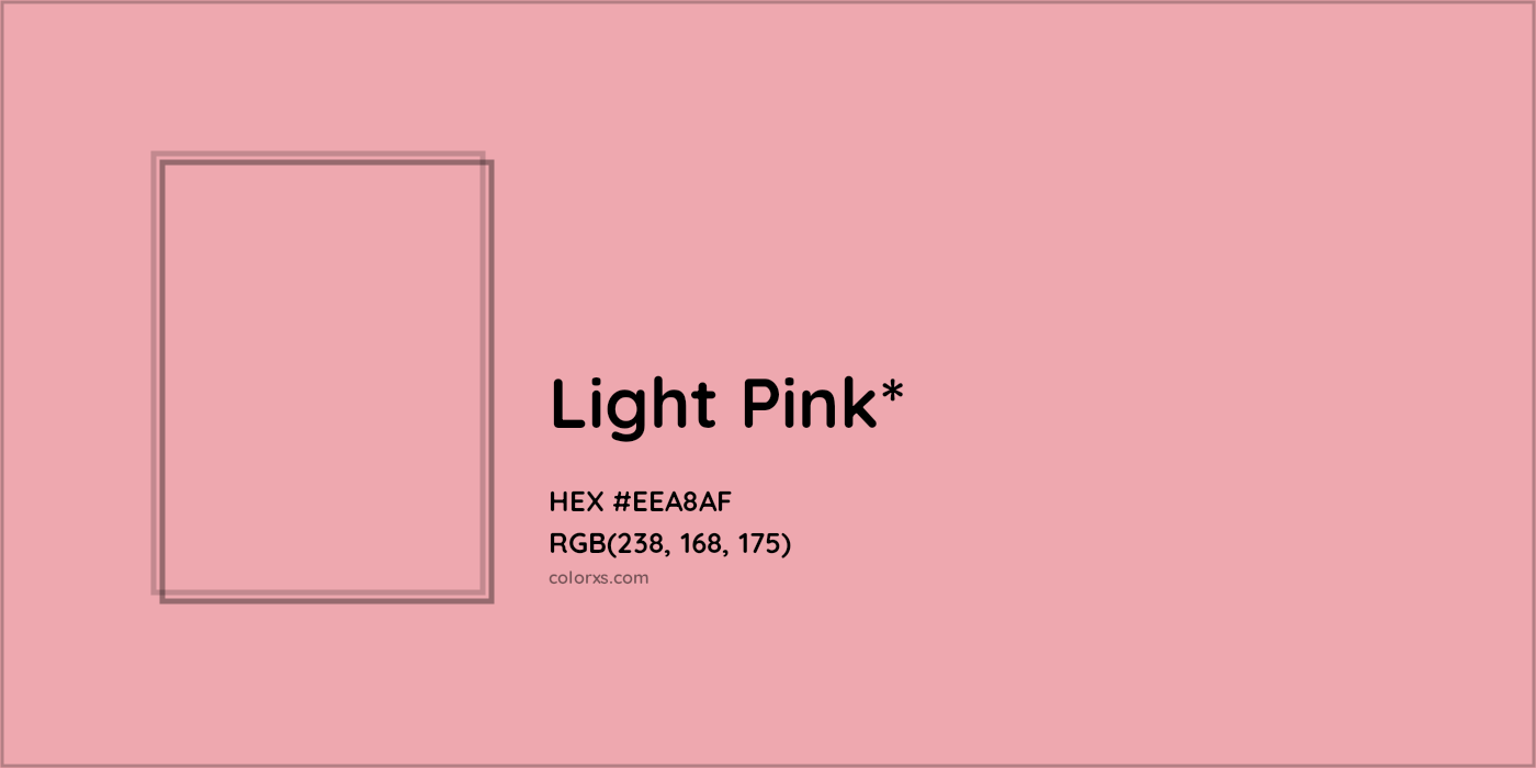 HEX #EEA8AF Color Name, Color Code, Palettes, Similar Paints, Images