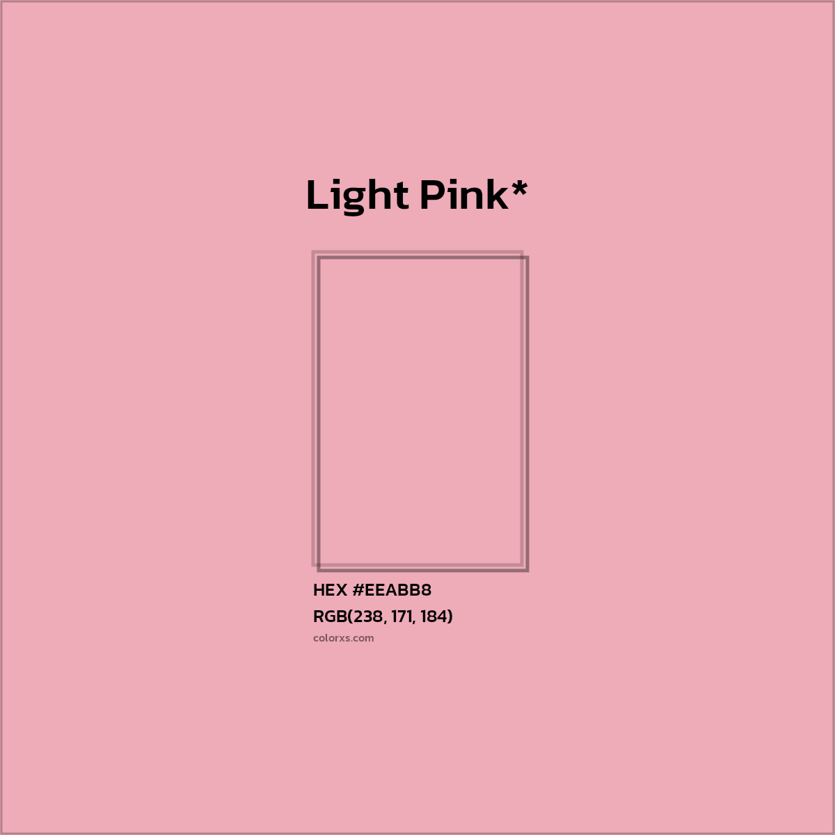 HEX #EEABB8 Color Name, Color Code, Palettes, Similar Paints, Images