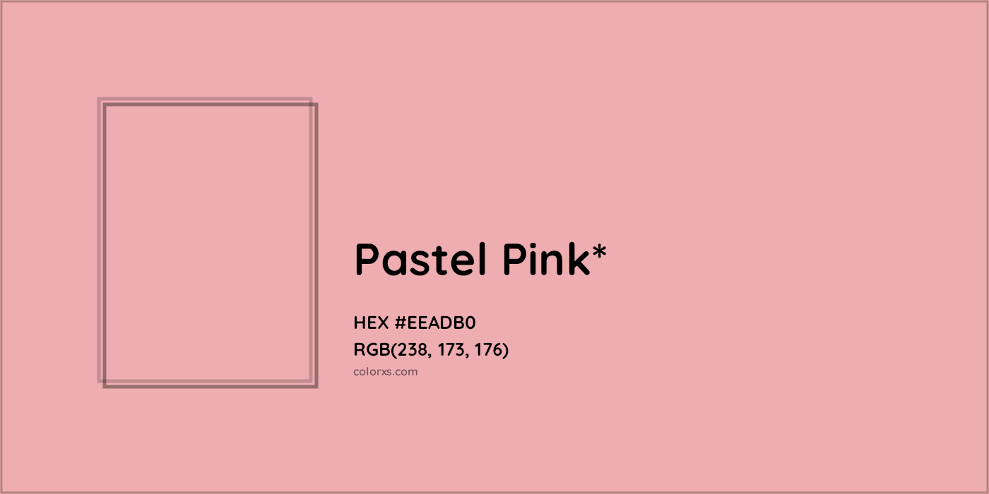 HEX #EEADB0 Color Name, Color Code, Palettes, Similar Paints, Images