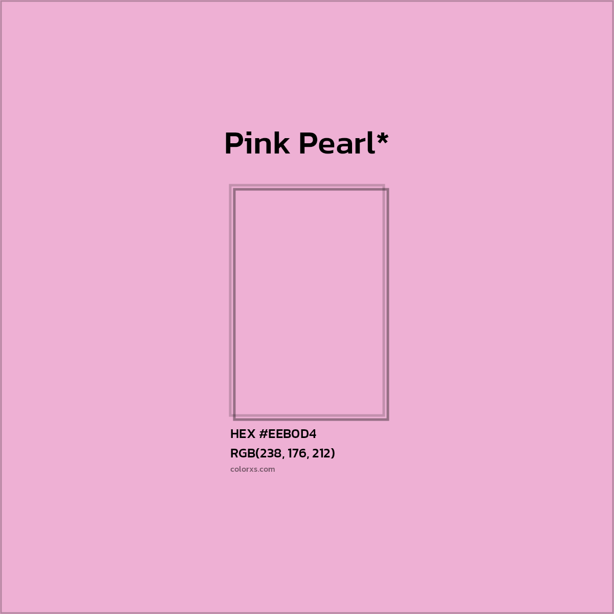 HEX #EEB0D4 Color Name, Color Code, Palettes, Similar Paints, Images