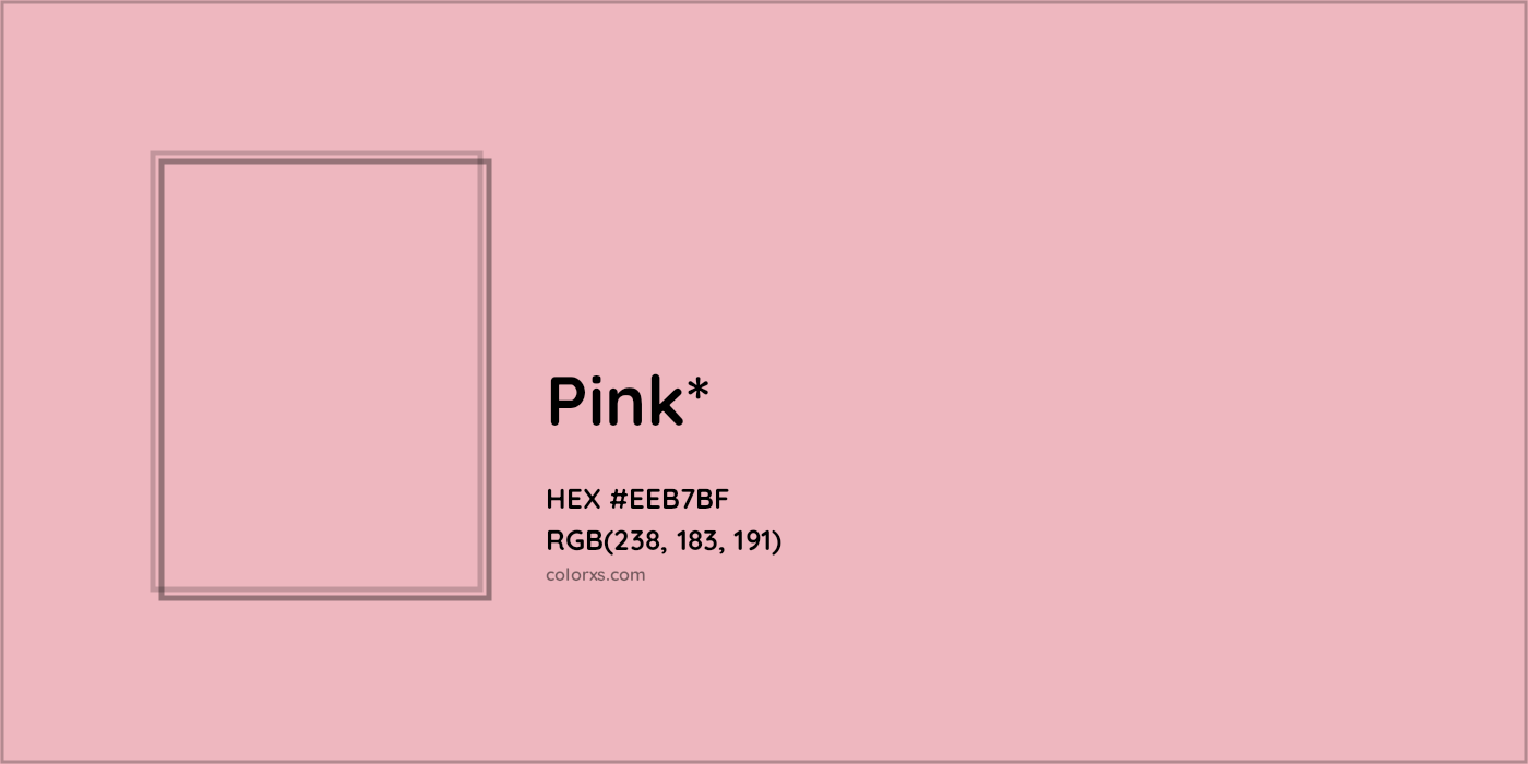HEX #EEB7BF Color Name, Color Code, Palettes, Similar Paints, Images