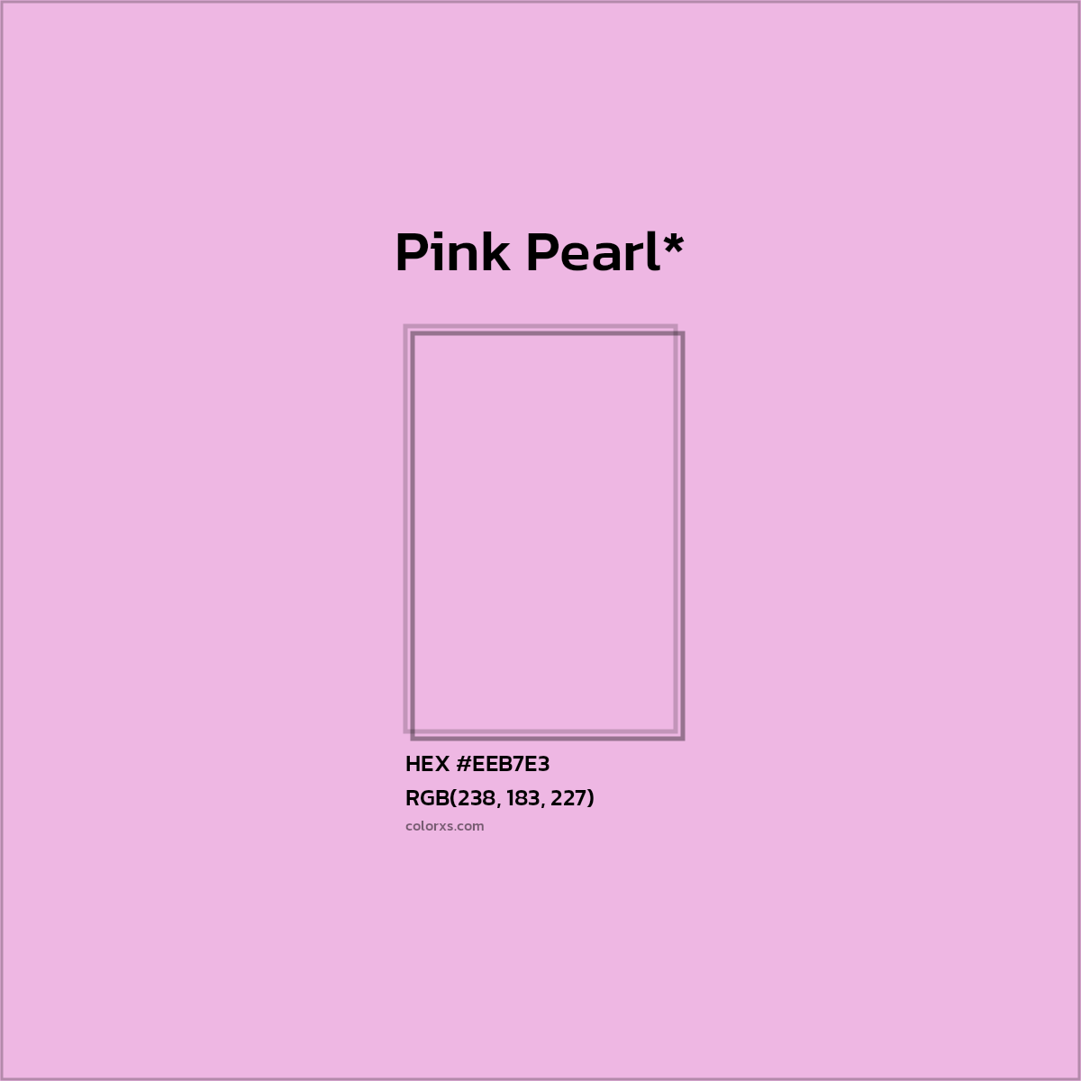 HEX #EEB7E3 Color Name, Color Code, Palettes, Similar Paints, Images