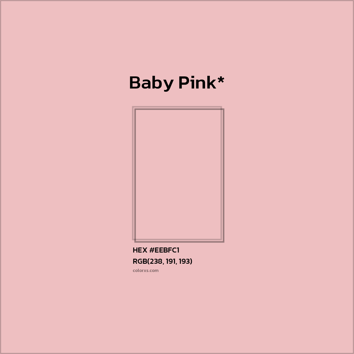 HEX #EEBFC1 Color Name, Color Code, Palettes, Similar Paints, Images