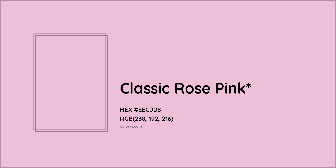 HEX #EEC0D8 Color Name, Color Code, Palettes, Similar Paints, Images