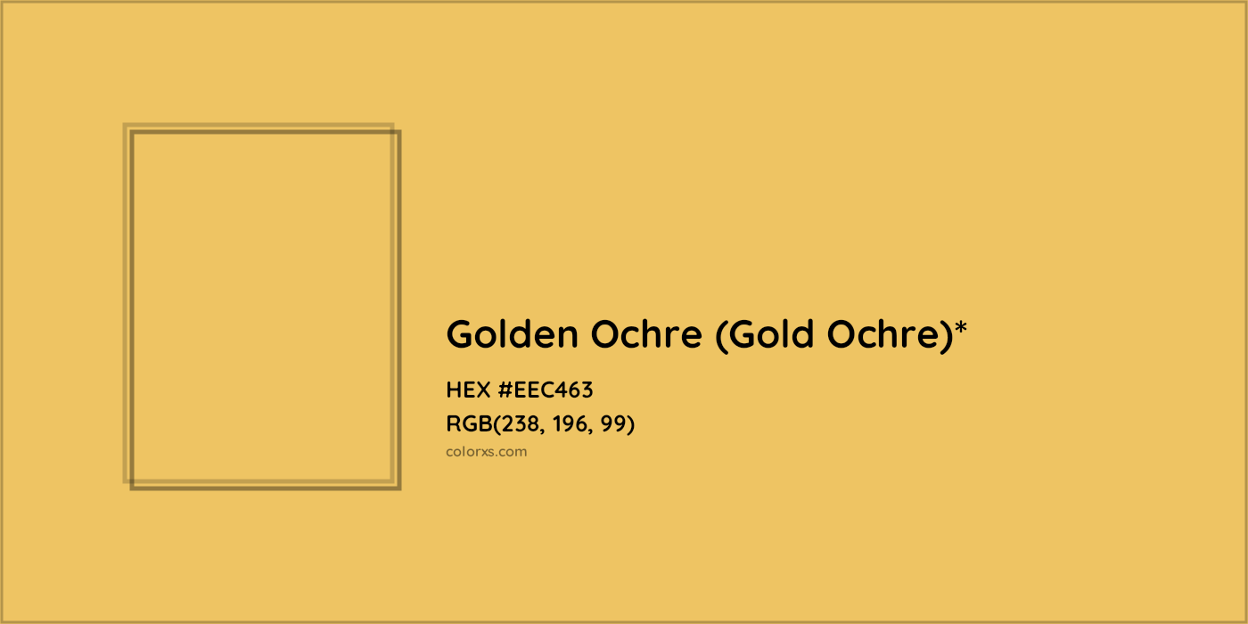 HEX #EEC463 Color Name, Color Code, Palettes, Similar Paints, Images