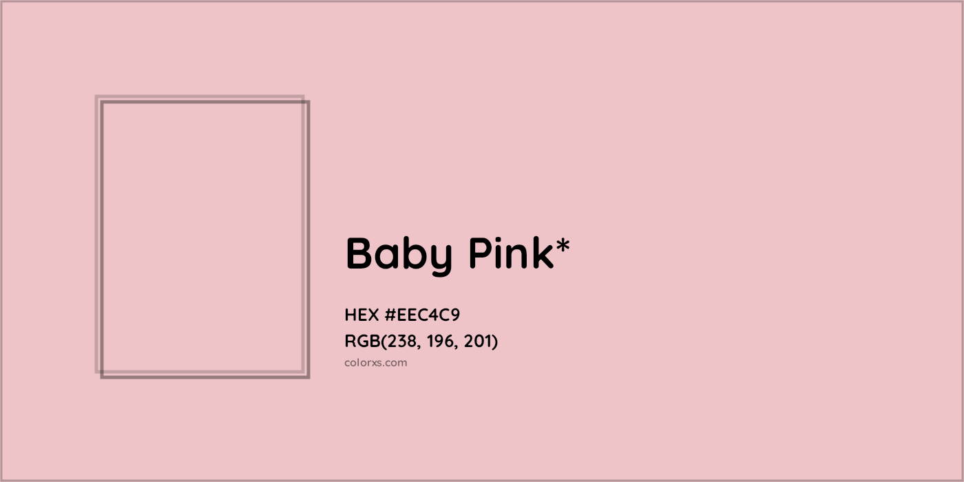 HEX #EEC4C9 Color Name, Color Code, Palettes, Similar Paints, Images