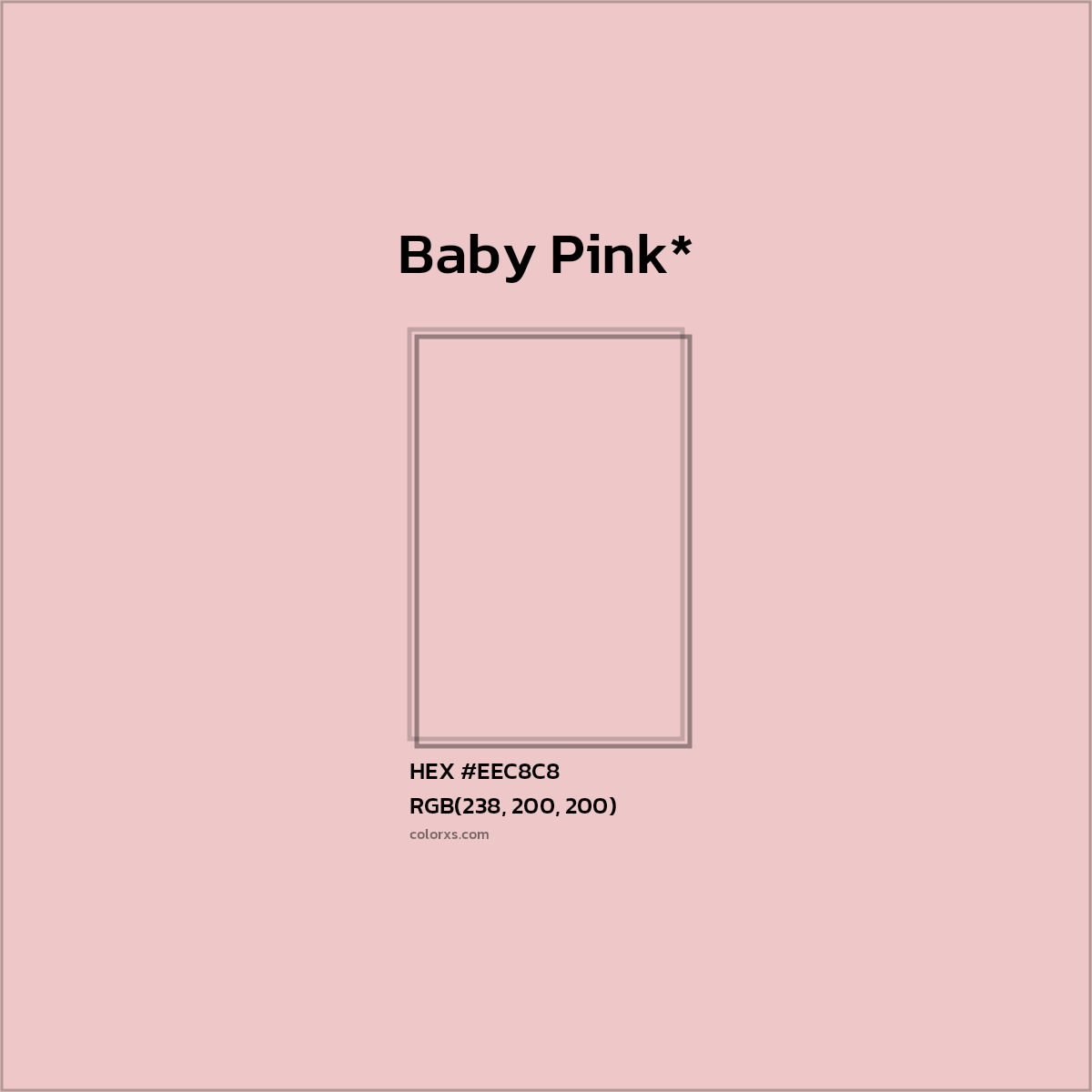 HEX #EEC8C8 Color Name, Color Code, Palettes, Similar Paints, Images