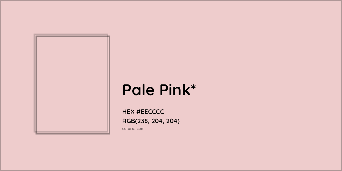 HEX #EECCCC Color Name, Color Code, Palettes, Similar Paints, Images