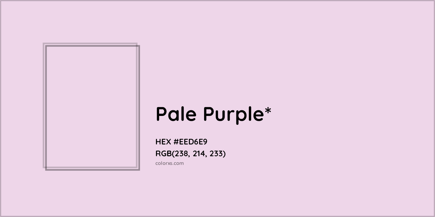 HEX #EED6E9 Color Name, Color Code, Palettes, Similar Paints, Images