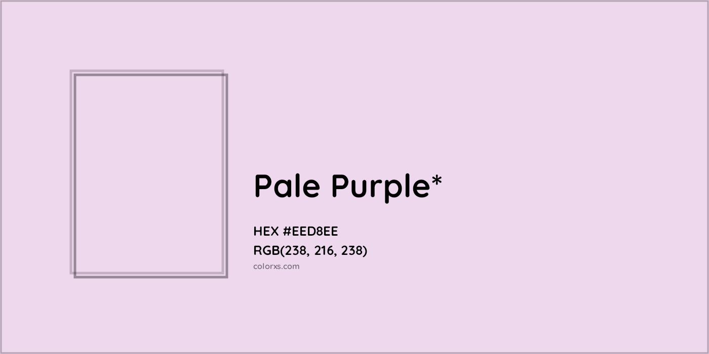 HEX #EED8EE Color Name, Color Code, Palettes, Similar Paints, Images