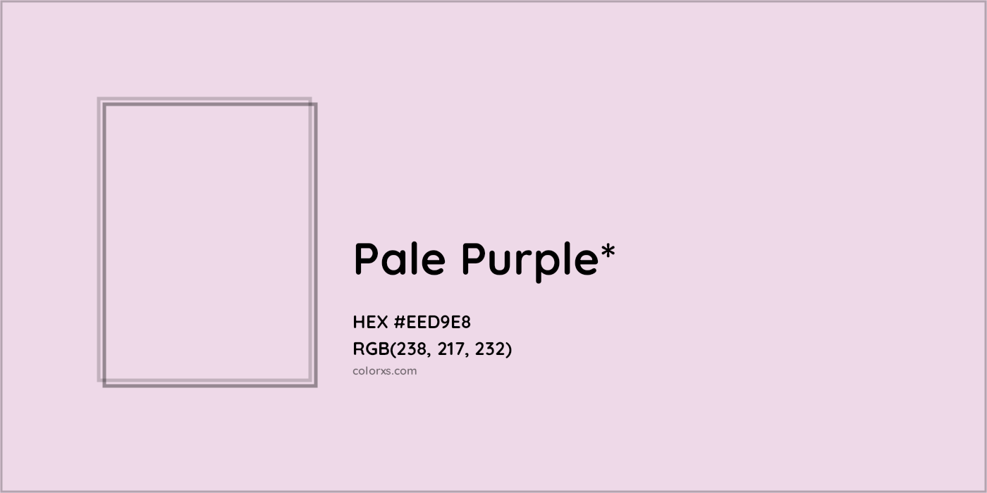 HEX #EED9E8 Color Name, Color Code, Palettes, Similar Paints, Images