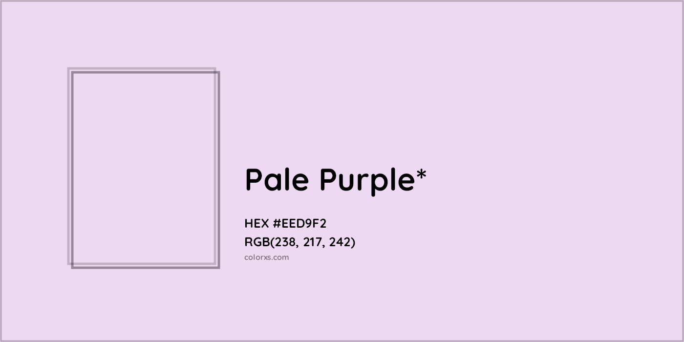 HEX #EED9F2 Color Name, Color Code, Palettes, Similar Paints, Images