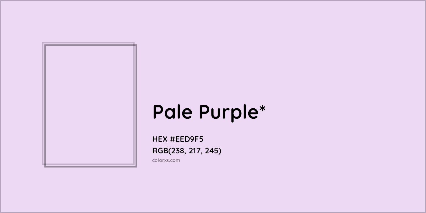 HEX #EED9F5 Color Name, Color Code, Palettes, Similar Paints, Images