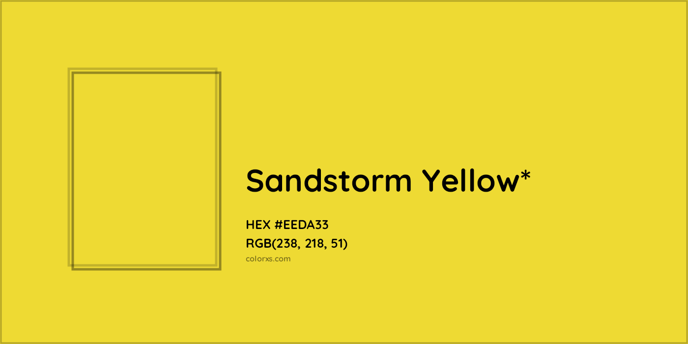 HEX #EEDA33 Color Name, Color Code, Palettes, Similar Paints, Images