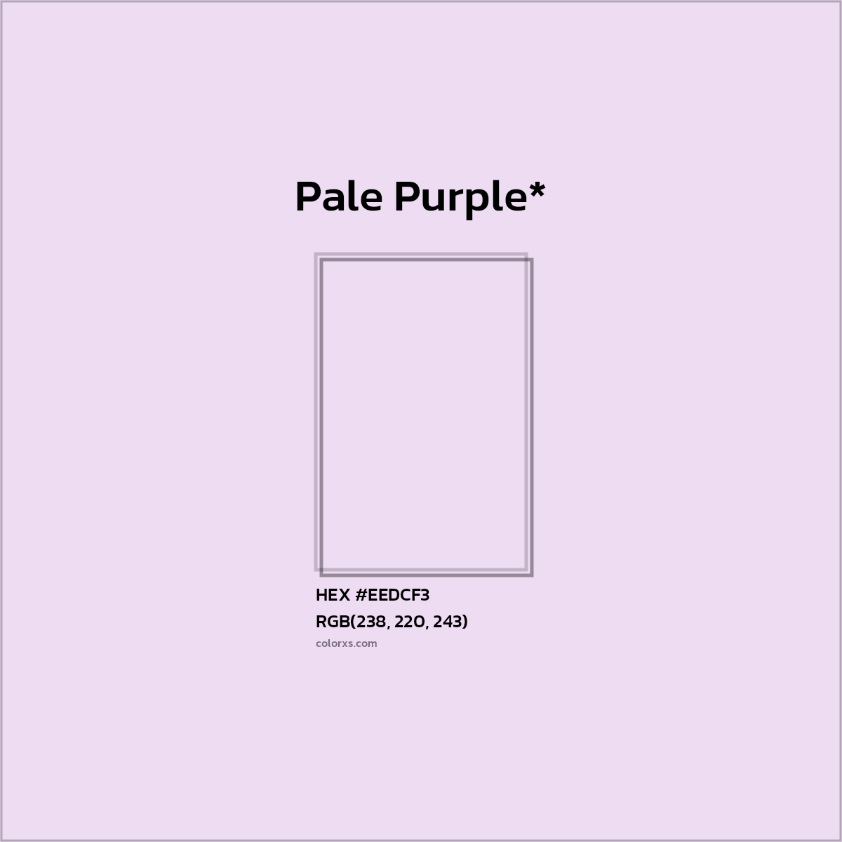 HEX #EEDCF3 Color Name, Color Code, Palettes, Similar Paints, Images