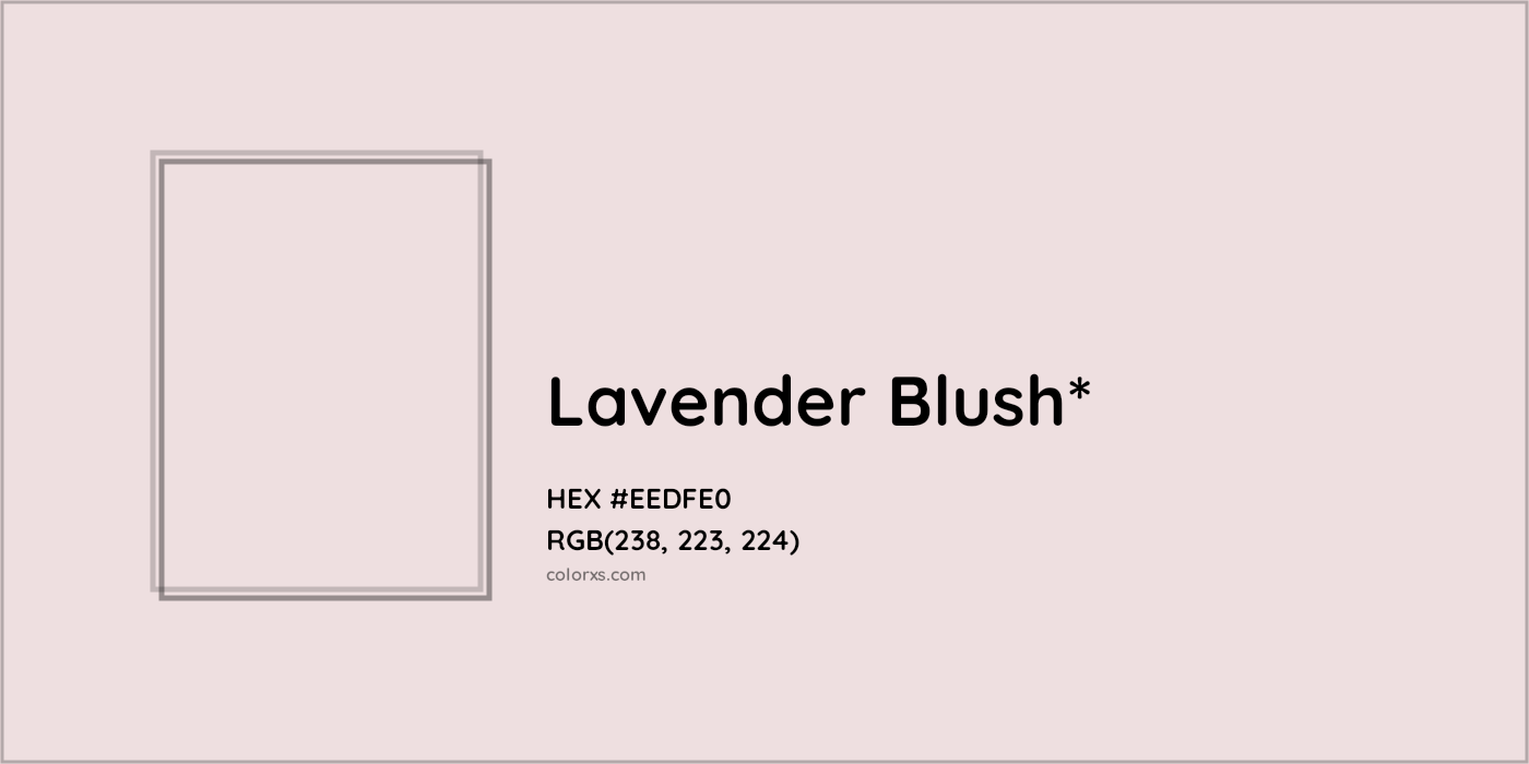 HEX #EEDFE0 Color Name, Color Code, Palettes, Similar Paints, Images