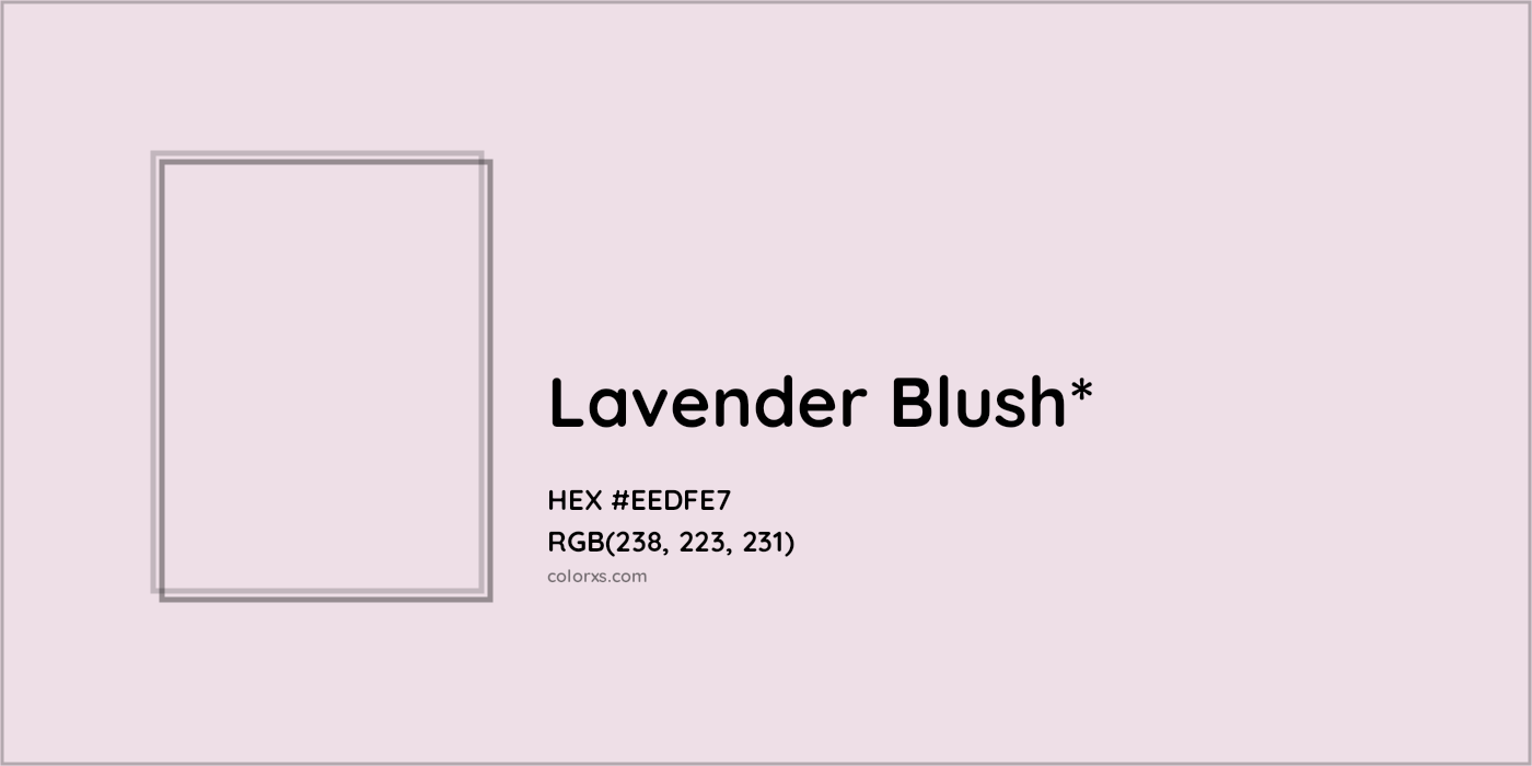 HEX #EEDFE7 Color Name, Color Code, Palettes, Similar Paints, Images