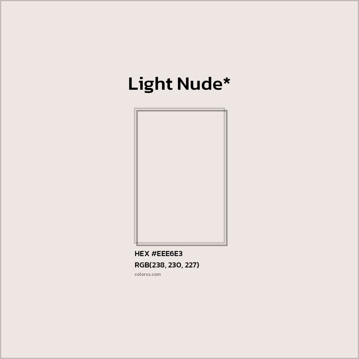 HEX #EEE6E3 Color Name, Color Code, Palettes, Similar Paints, Images