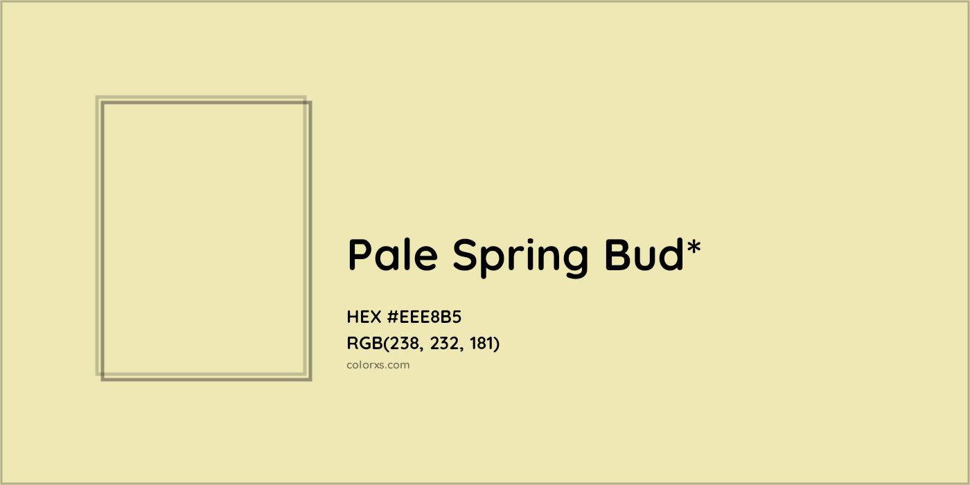 HEX #EEE8B5 Color Name, Color Code, Palettes, Similar Paints, Images