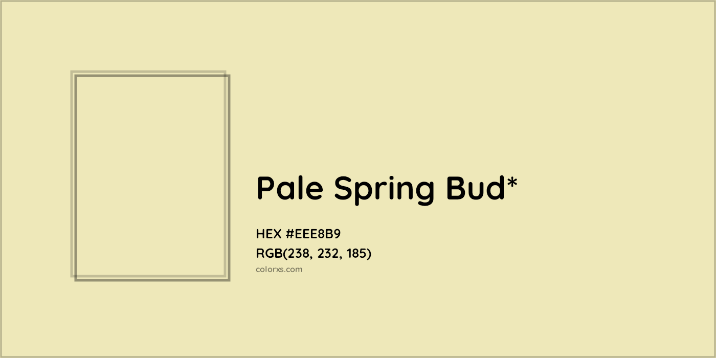 HEX #EEE8B9 Color Name, Color Code, Palettes, Similar Paints, Images