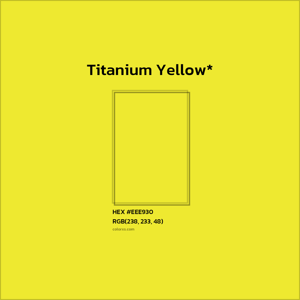 HEX #EEE930 Color Name, Color Code, Palettes, Similar Paints, Images