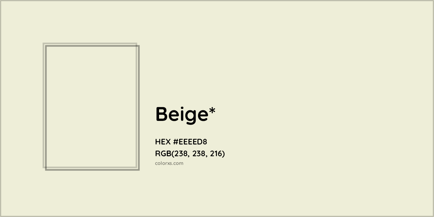 HEX #EEEED8 Color Name, Color Code, Palettes, Similar Paints, Images