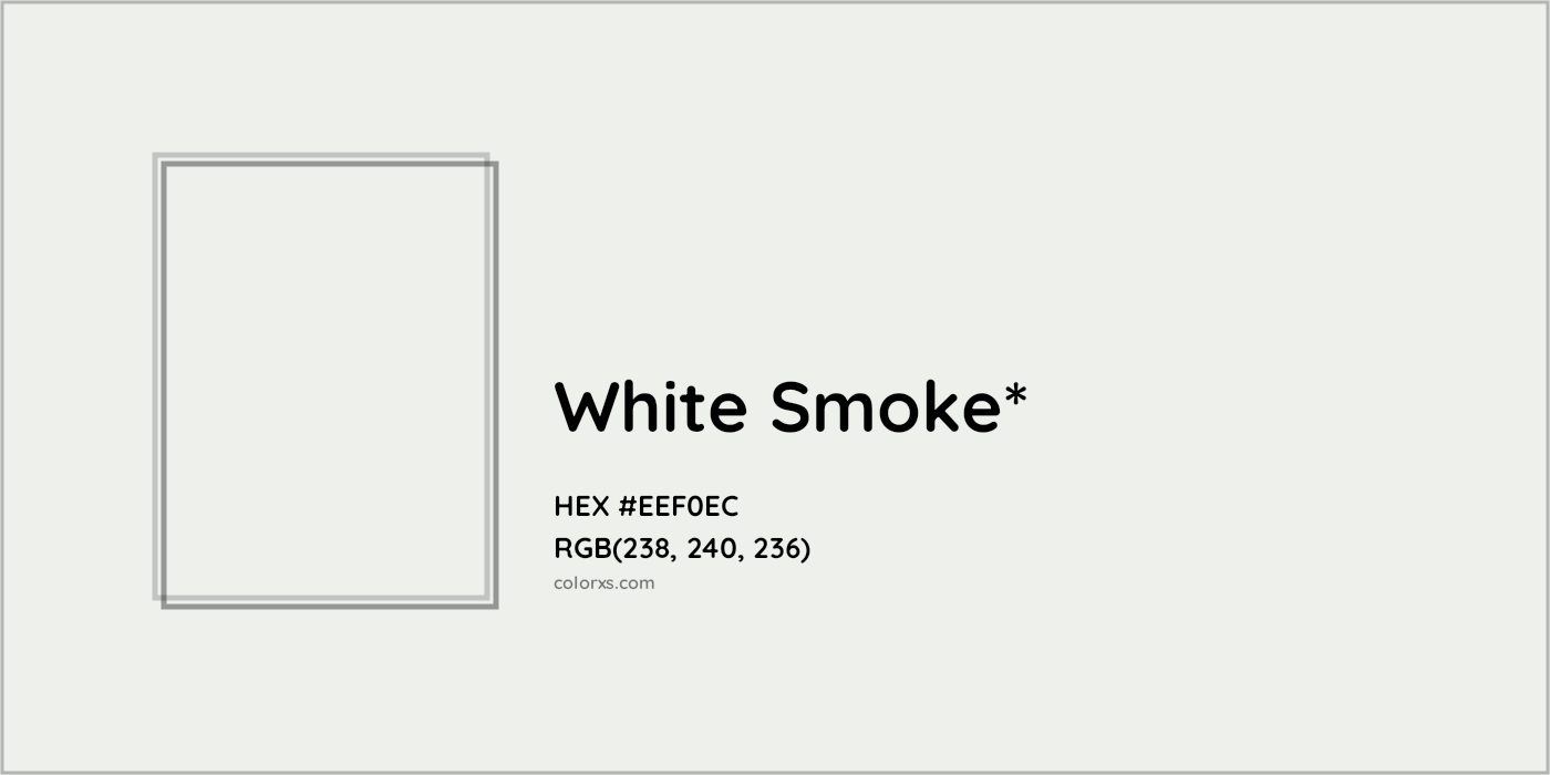 HEX #EEF0EC Color Name, Color Code, Palettes, Similar Paints, Images