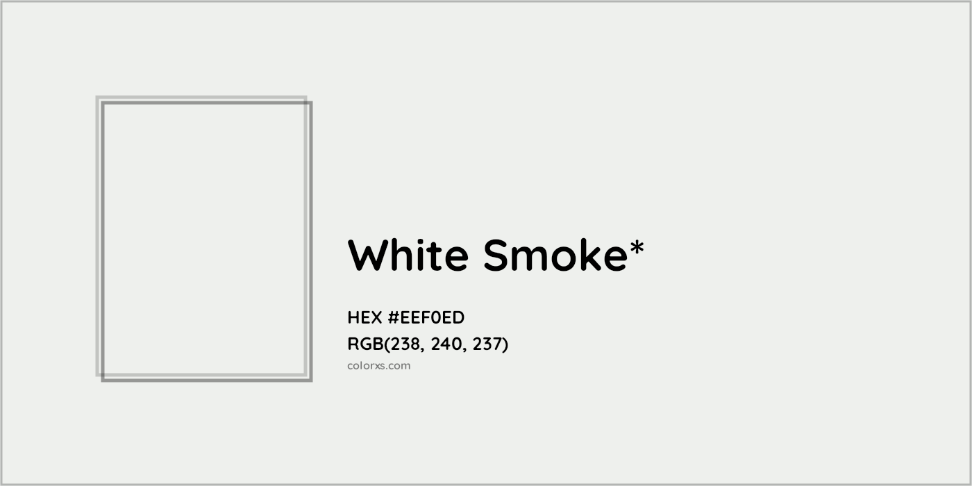 HEX #EEF0ED Color Name, Color Code, Palettes, Similar Paints, Images
