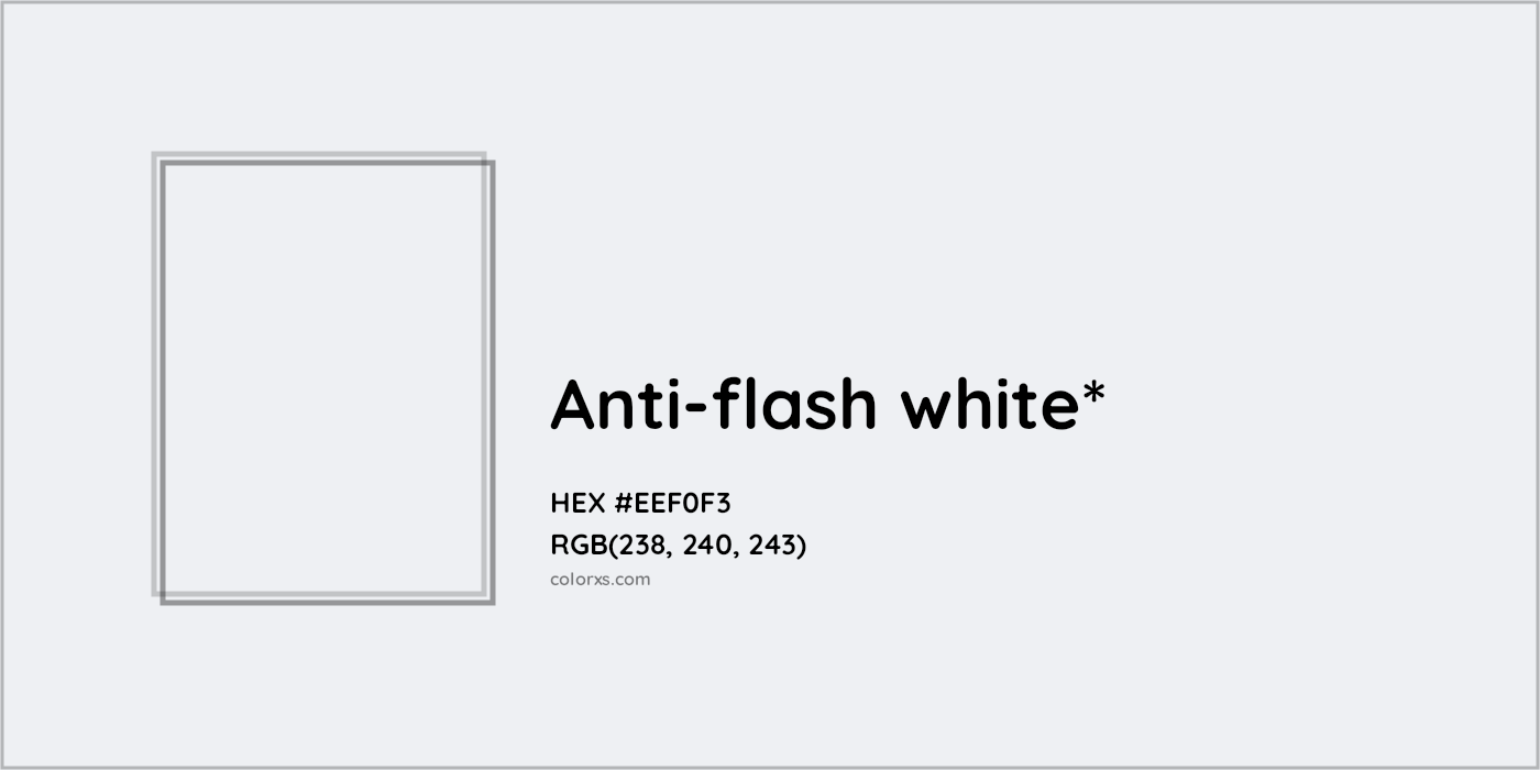 HEX #EEF0F3 Color Name, Color Code, Palettes, Similar Paints, Images