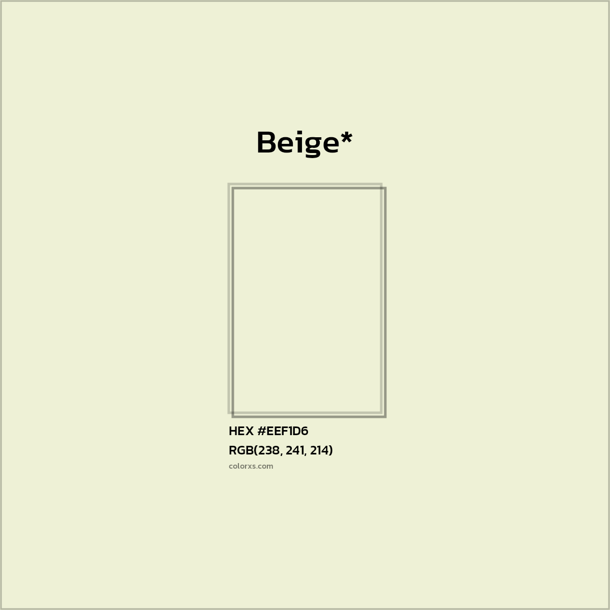 HEX #EEF1D6 Color Name, Color Code, Palettes, Similar Paints, Images
