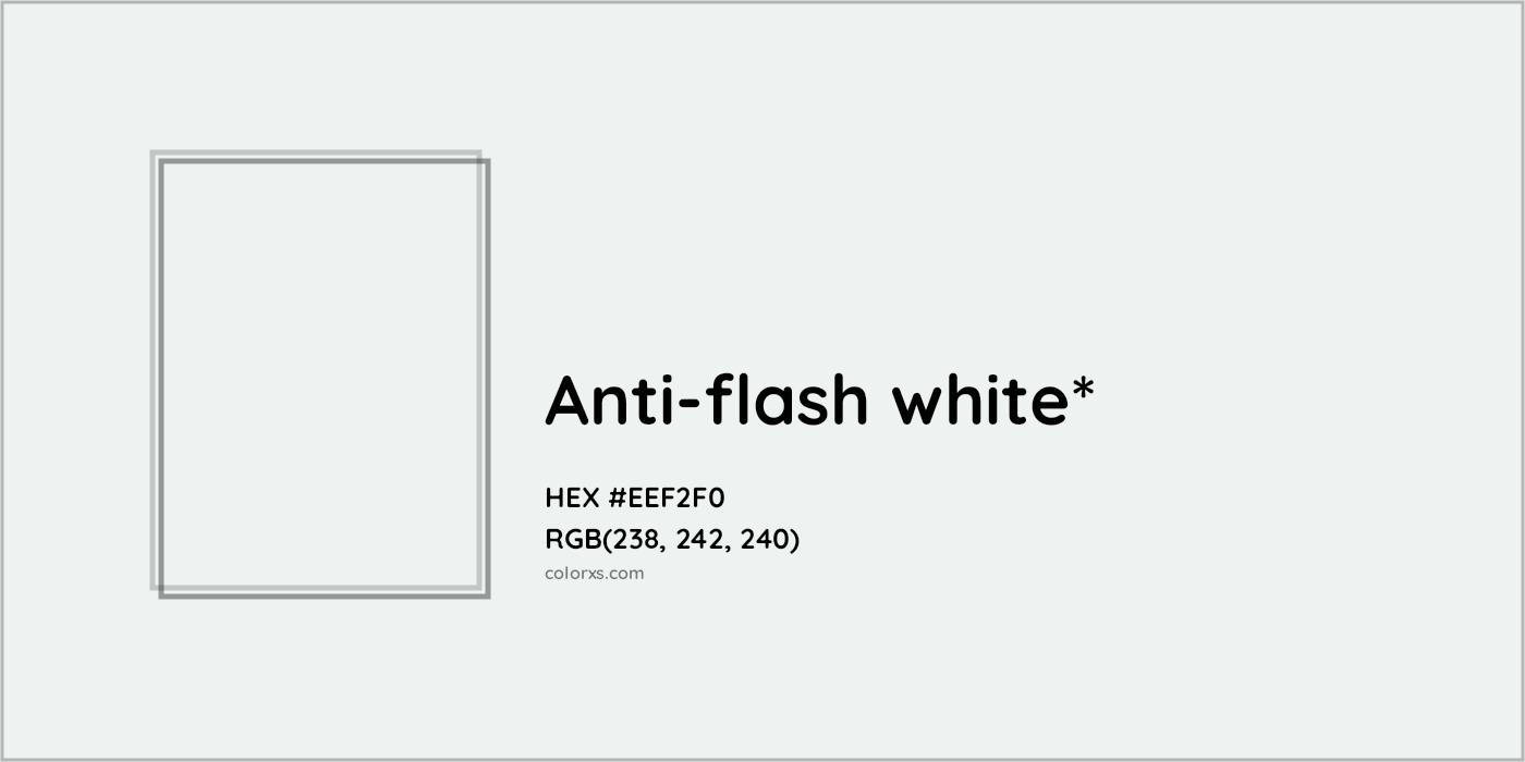 HEX #EEF2F0 Color Name, Color Code, Palettes, Similar Paints, Images