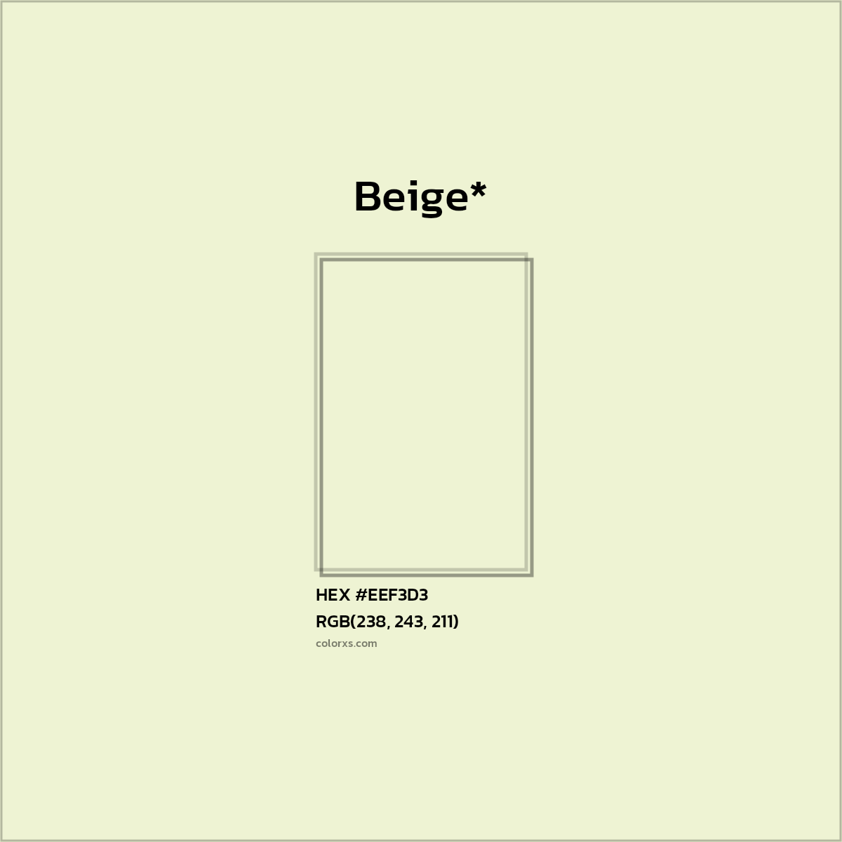 HEX #EEF3D3 Color Name, Color Code, Palettes, Similar Paints, Images