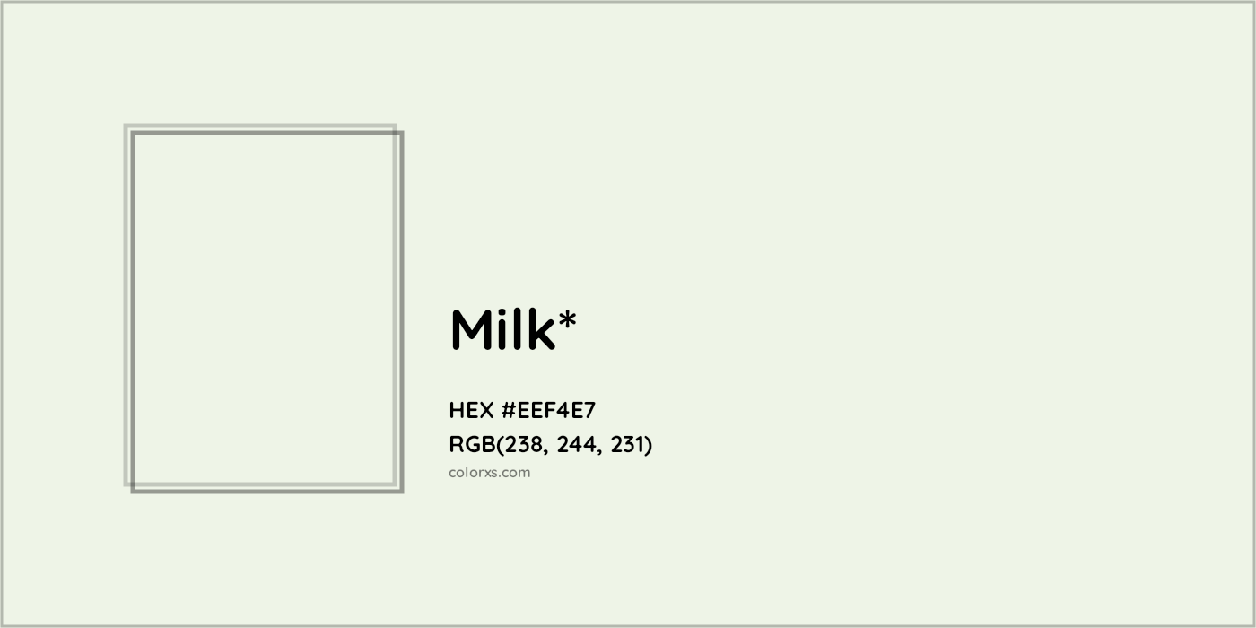 HEX #EEF4E7 Color Name, Color Code, Palettes, Similar Paints, Images