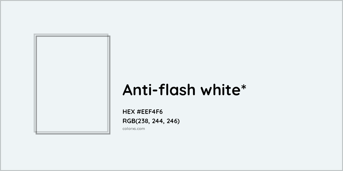 HEX #EEF4F6 Color Name, Color Code, Palettes, Similar Paints, Images