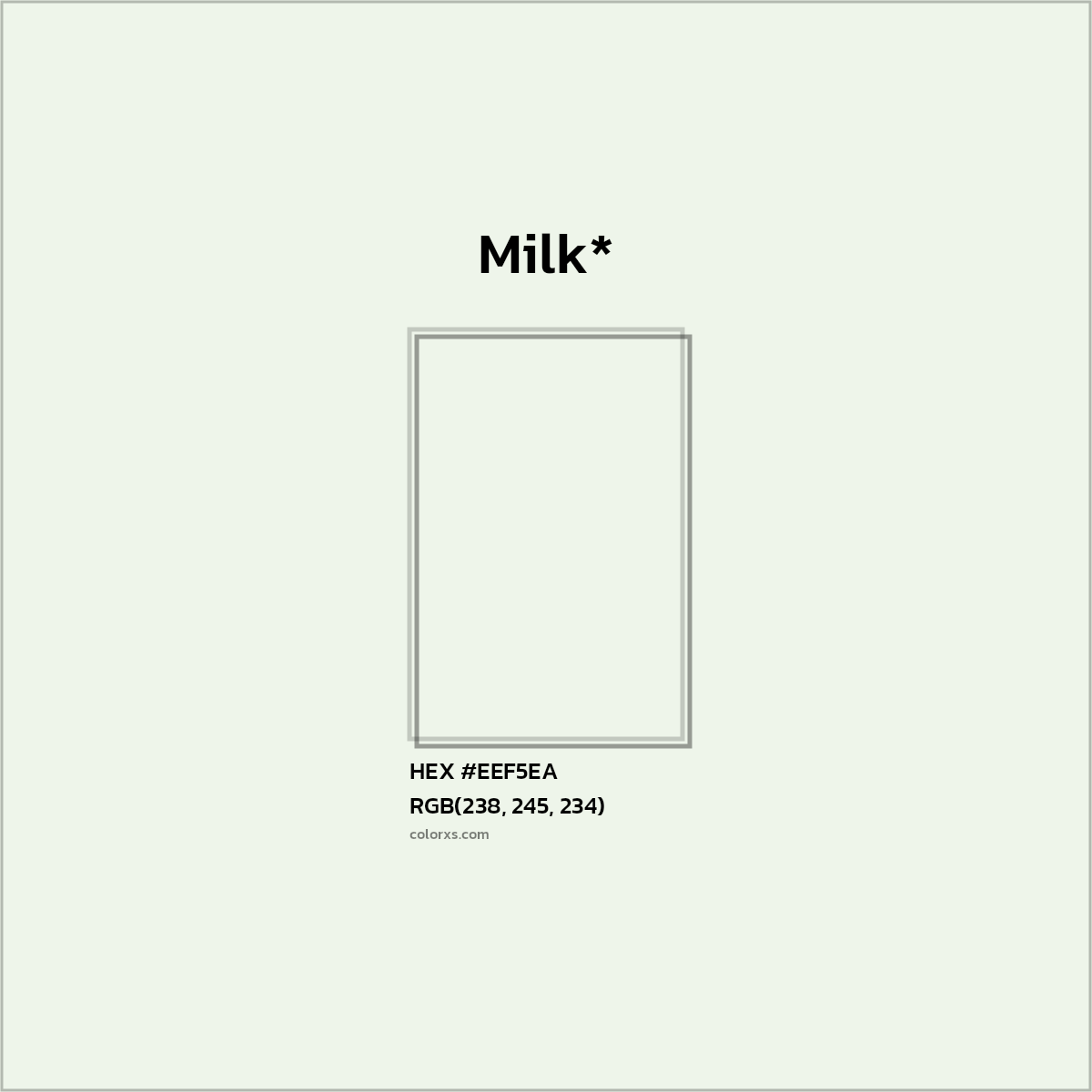 HEX #EEF5EA Color Name, Color Code, Palettes, Similar Paints, Images