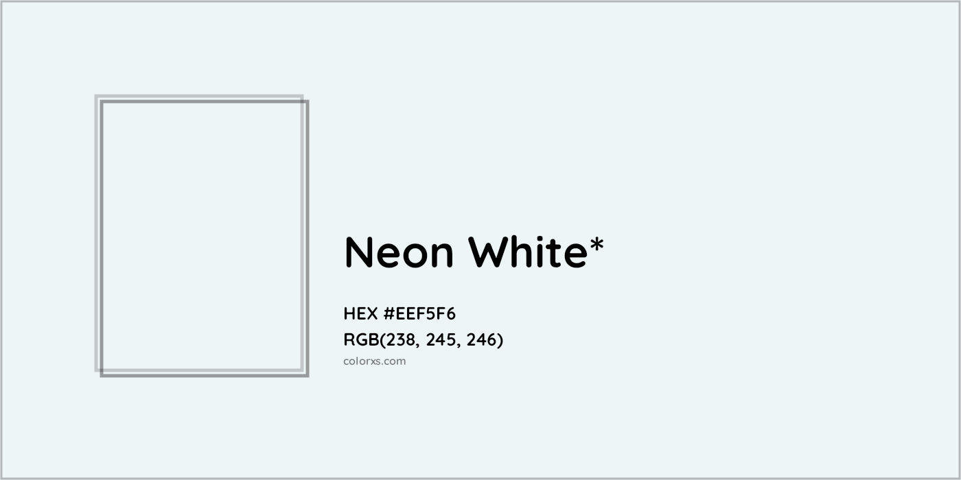 HEX #EEF5F6 Color Name, Color Code, Palettes, Similar Paints, Images