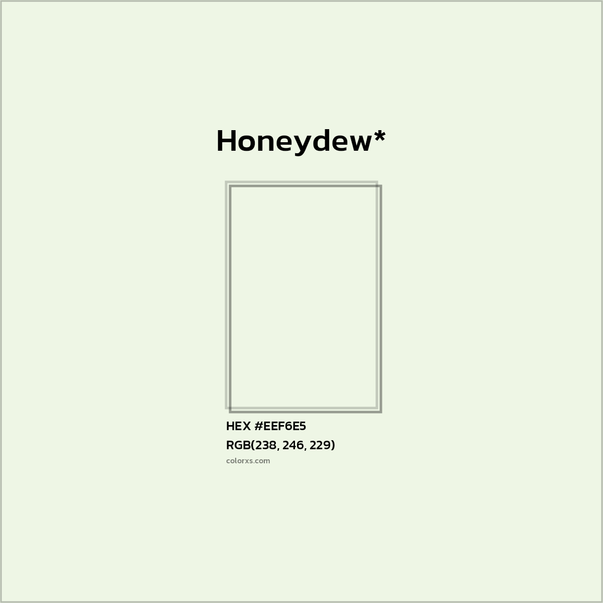 HEX #EEF6E5 Color Name, Color Code, Palettes, Similar Paints, Images