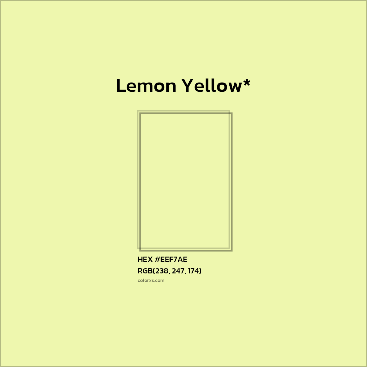 HEX #EEF7AE Color Name, Color Code, Palettes, Similar Paints, Images
