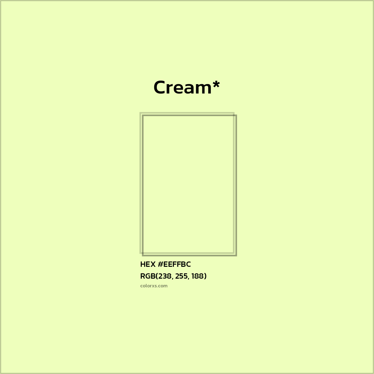 HEX #EEFFBC Color Name, Color Code, Palettes, Similar Paints, Images
