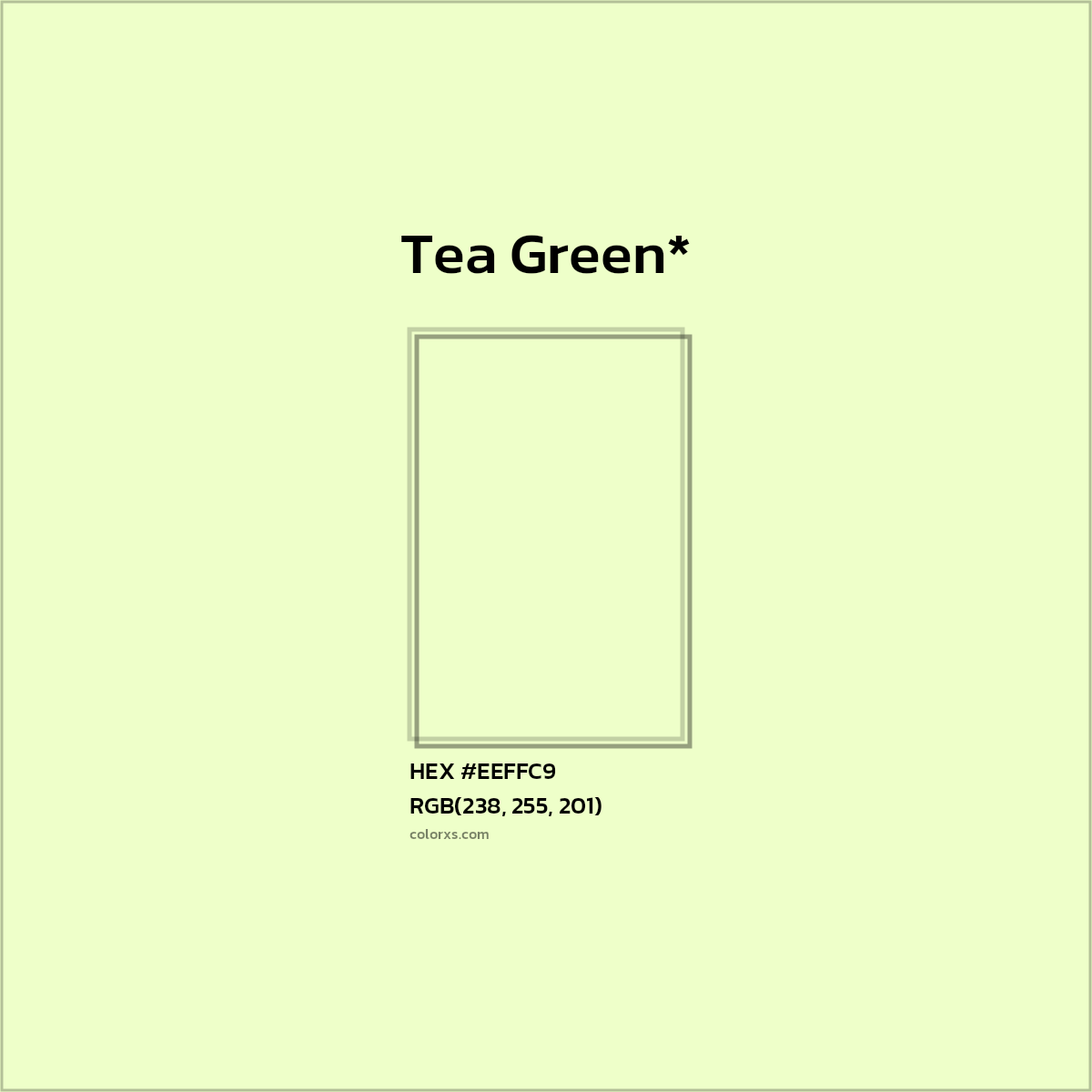HEX #EEFFC9 Color Name, Color Code, Palettes, Similar Paints, Images