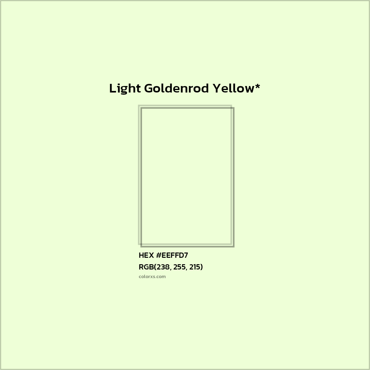 HEX #EEFFD7 Color Name, Color Code, Palettes, Similar Paints, Images