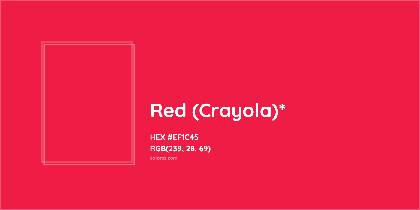 HEX #EF1C45 Color Name, Color Code, Palettes, Similar Paints, Images