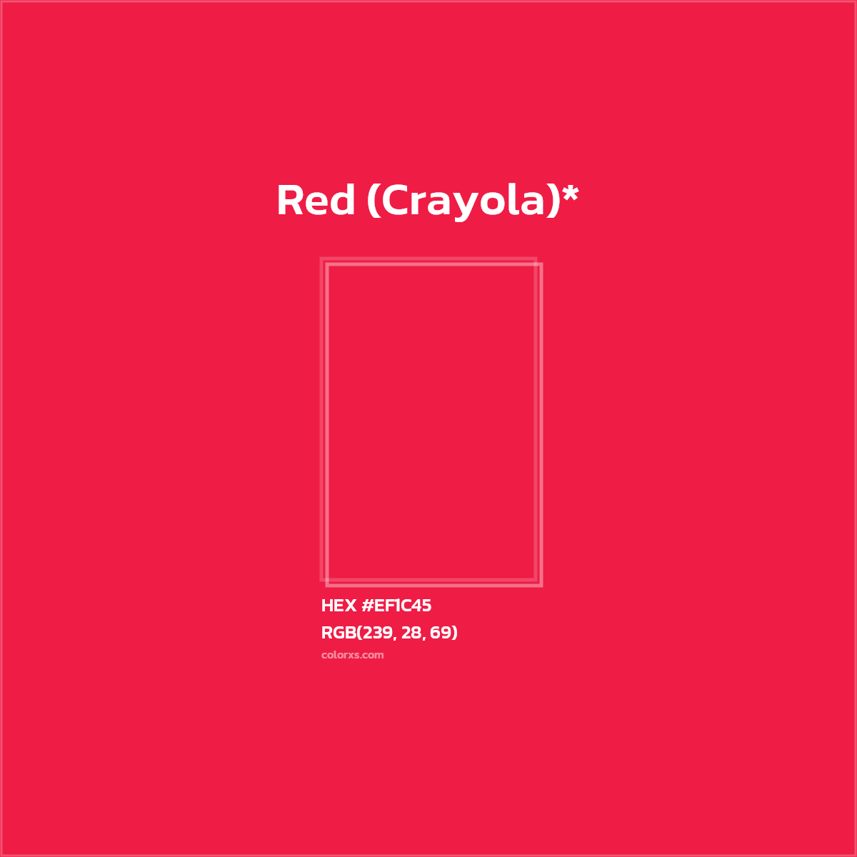 HEX #EF1C45 Color Name, Color Code, Palettes, Similar Paints, Images