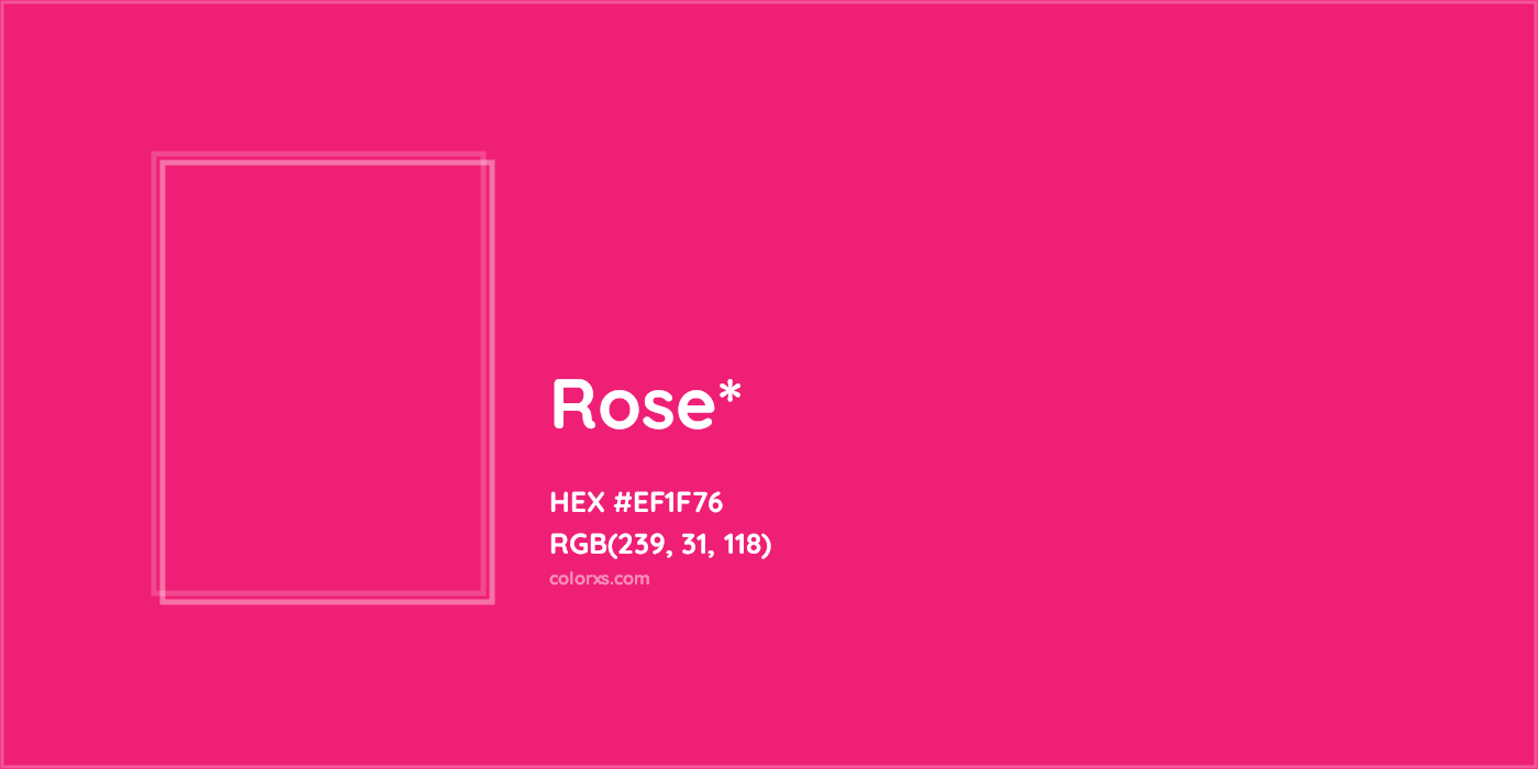 HEX #EF1F76 Color Name, Color Code, Palettes, Similar Paints, Images
