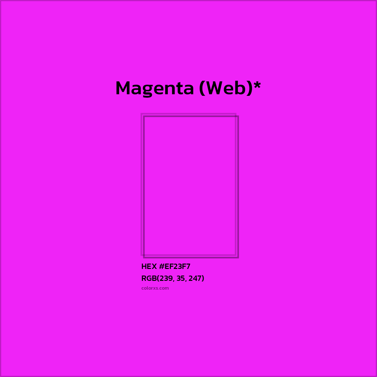 HEX #EF23F7 Color Name, Color Code, Palettes, Similar Paints, Images