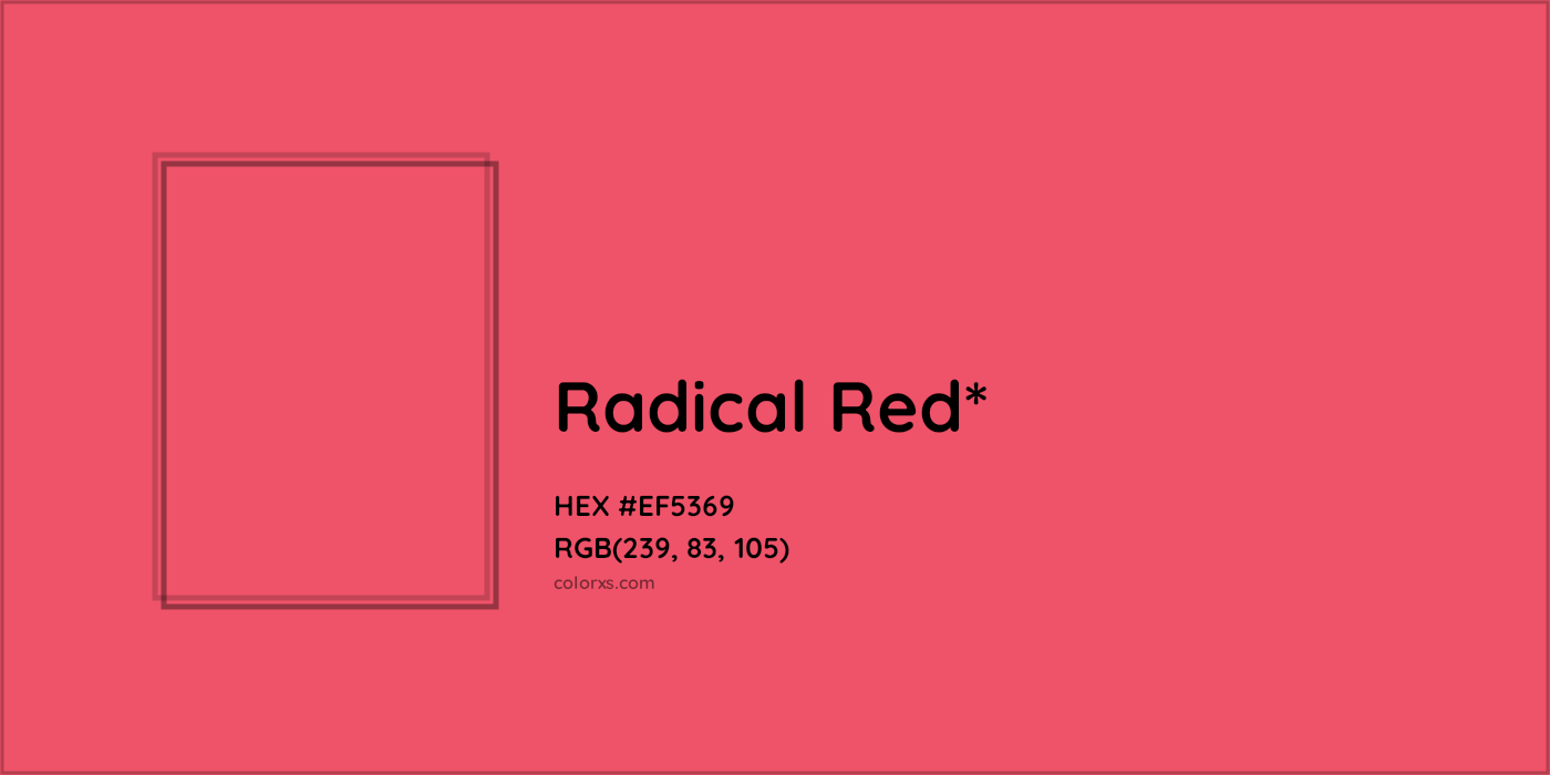 HEX #EF5369 Color Name, Color Code, Palettes, Similar Paints, Images